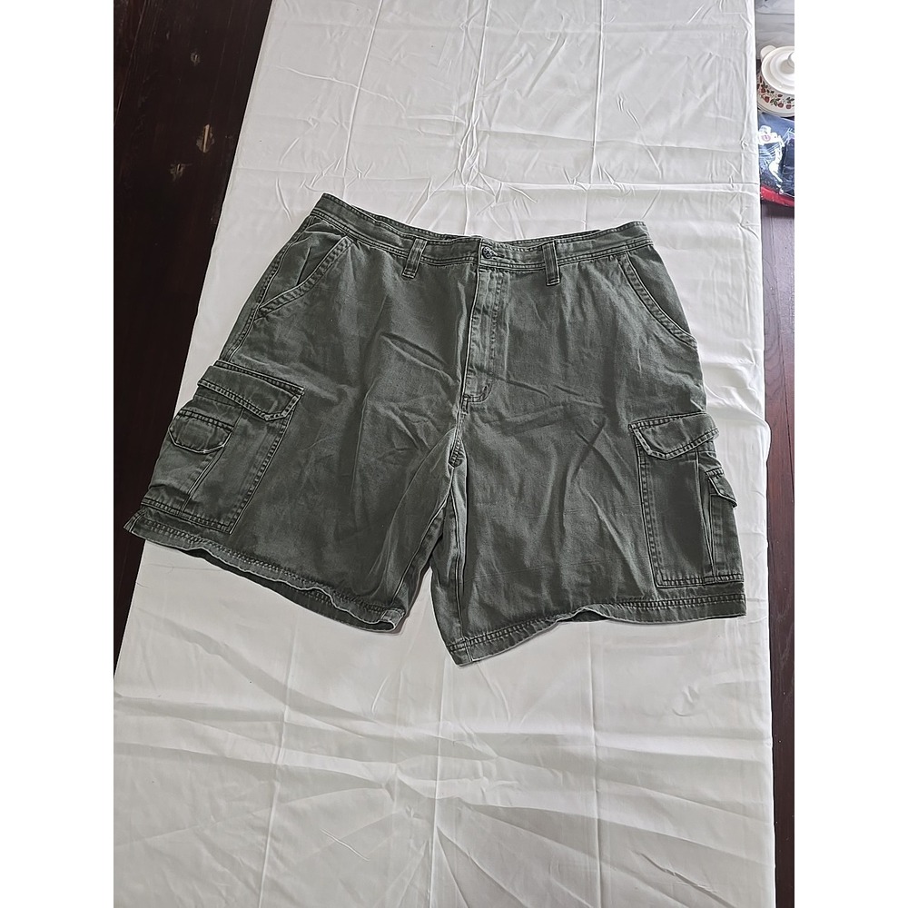 Mens Route 66 Shorts Comfortable Size 42 Hunter Green Cargo A3265